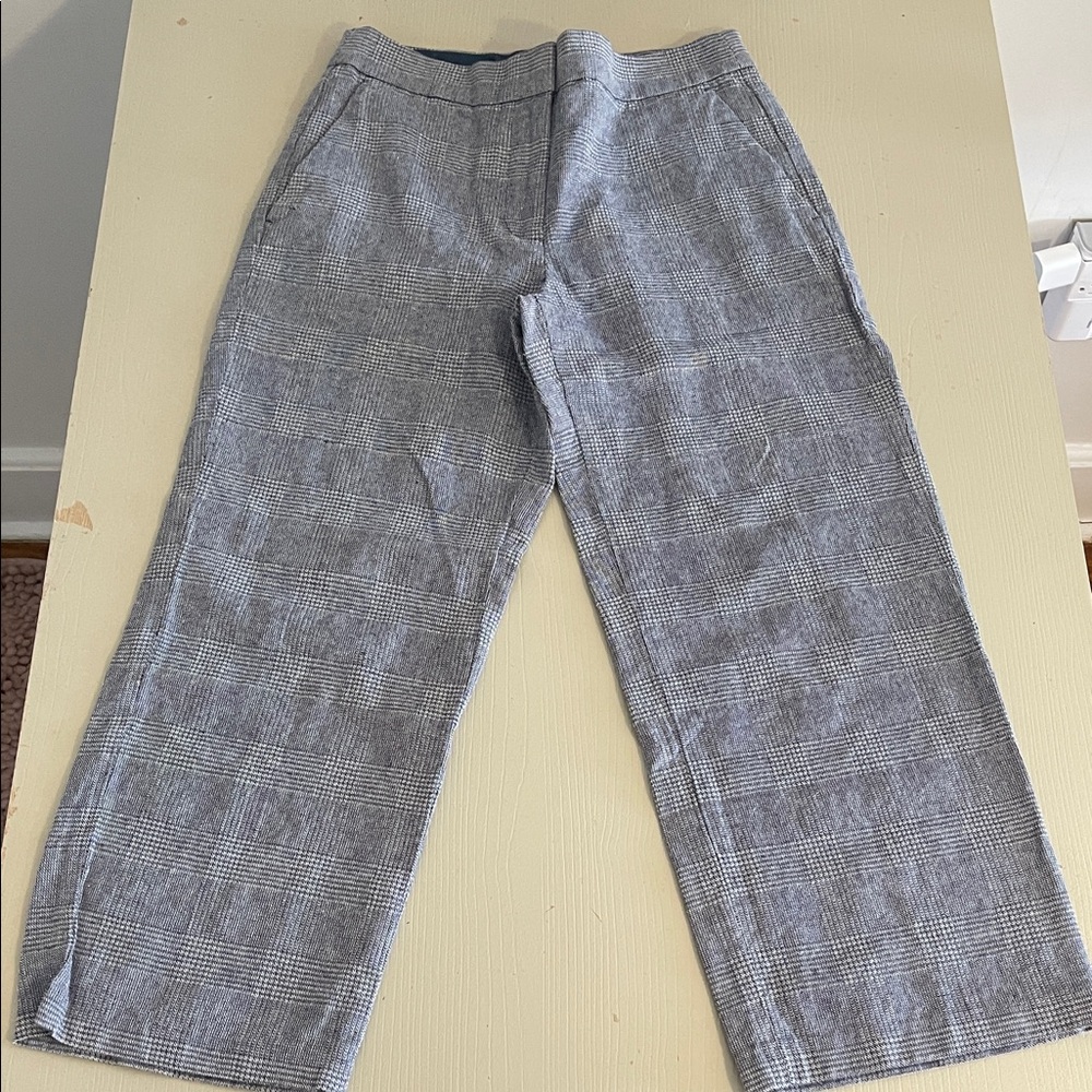 J. Crew Women's Gray Plaid Pants